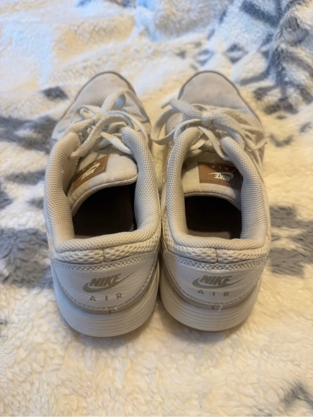 Nike White Beige Air Max Sneakers